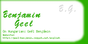 benjamin geel business card